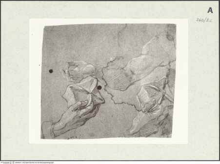 Vorderseite von Istituto Nazionale per la Grafica [https://www.deutsche-digitale-bibliothek.de/content/lizenzen/rv-ez/] Studien zu Armen und Händen, eine Mütze haltend - , bh464037_recto. Foto.