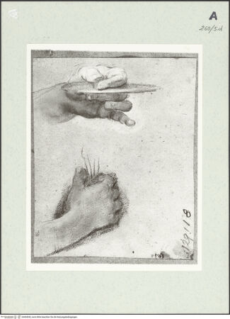 Vorderseite von Istituto Nazionale per la Grafica [https://www.deutsche-digitale-bibliothek.de/content/lizenzen/rv-ez/] Händestudien - , bh464042_recto. Foto.