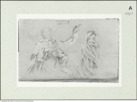 Vorderseite von Istituto Nazionale per la Grafica [https://www.deutsche-digitale-bibliothek.de/content/lizenzen/rv-ez/] Studien zu einem Mönch - , bh464045_recto. Foto.