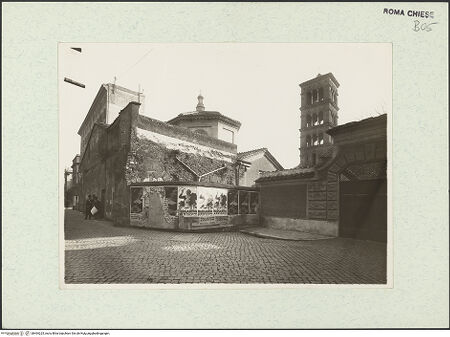 Vorderseite von P. C. A. S. [https://www.deutsche-digitale-bibliothek.de/content/lizenzen/rv-ez/] Santa Pudenziana - Mittelschiff zum Chor, bh464225_recto. Foto.