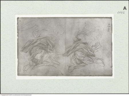 Vorderseite von Istituto Nazionale per la Grafica [https://www.deutsche-digitale-bibliothek.de/content/lizenzen/rv-ez/] Skizzen zu einem knienden Engel - , bh464313_recto. Foto.