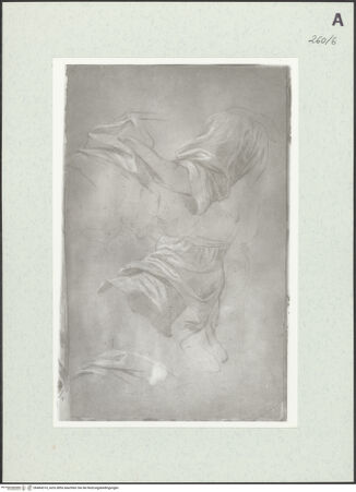 Vorderseite von Istituto Nazionale per la Grafica [https://www.deutsche-digitale-bibliothek.de/content/lizenzen/rv-ez/] Studie zu einer knienden drapierten Gestalt. Skizze zu einem Engel - , bh464314_recto. Foto.