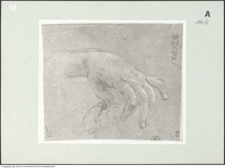 Vorderseite von Istituto Nazionale per la Grafica [https://www.deutsche-digitale-bibliothek.de/content/lizenzen/rv-ez/] Studie zu einer Hand, die Blumen hält - , bh464315_recto. Foto.