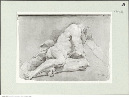 Vorderseite von Istituto Nazionale per la Grafica [https://www.deutsche-digitale-bibliothek.de/content/lizenzen/rv-ez/] Aktstudie zu einem am Boden sitzenden Mann - , bh464333_recto. Foto.