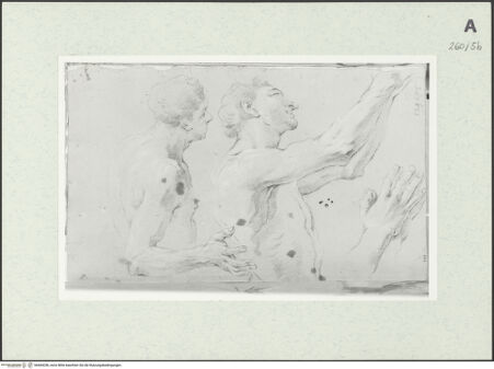 Vorderseite von Istituto Nazionale per la Grafica [https://www.deutsche-digitale-bibliothek.de/content/lizenzen/rv-ez/] Zwei Männliche Aktstudien in Halbfigur - , bh464338_recto. Foto.