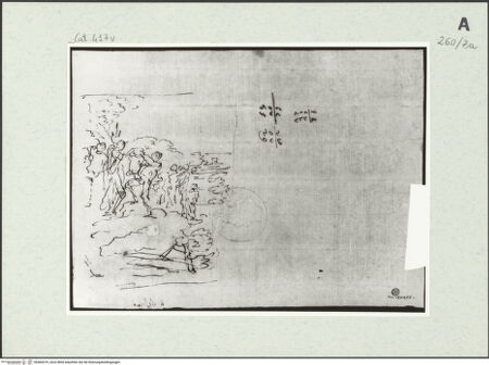 Vorderseite von Istituto Nazionale per la Grafica [https://www.deutsche-digitale-bibliothek.de/content/lizenzen/rv-ez/] Kompositionsskizze (Berufung eines Apostels?) - Detail, bh464370_recto. Foto.