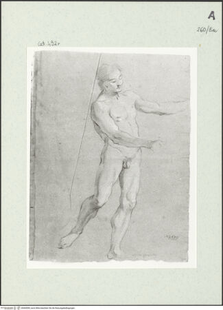 Vorderseite von Istituto Nazionale per la Grafica [https://www.deutsche-digitale-bibliothek.de/content/lizenzen/rv-ez/] Aktstudie zu einem schreitenden Mann - , bh464383_recto. Foto.