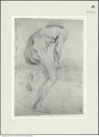 Vorderseite von Istituto Nazionale per la Grafica [https://www.deutsche-digitale-bibliothek.de/content/lizenzen/rv-ez/] Kniende männliche Gestalt - , bh464407_recto. Foto.