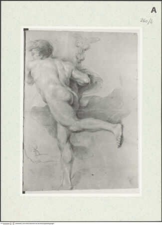 Vorderseite von Istituto Nazionale per la Grafica [https://www.deutsche-digitale-bibliothek.de/content/lizenzen/rv-ez/] Voranschreitende männliche Gestalt mit Merkurstab - , bh464409_recto. Foto.