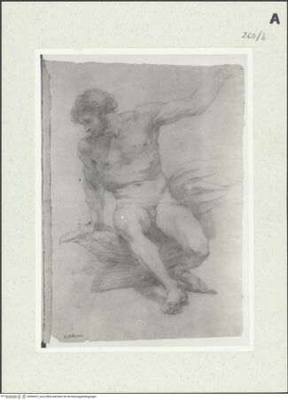 Vorderseite von Istituto Nazionale per la Grafica [https://www.deutsche-digitale-bibliothek.de/content/lizenzen/rv-ez/] Sitzende männliche Gestalt, nach links blickend - , bh464412_recto. Foto.