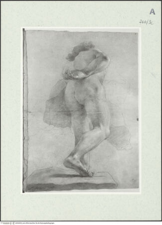 Vorderseite von Istituto Nazionale per la Grafica [https://www.deutsche-digitale-bibliothek.de/content/lizenzen/rv-ez/] Von hinten gesehene unbekleidete männliche Gestalt - , bh464420_recto. Foto.