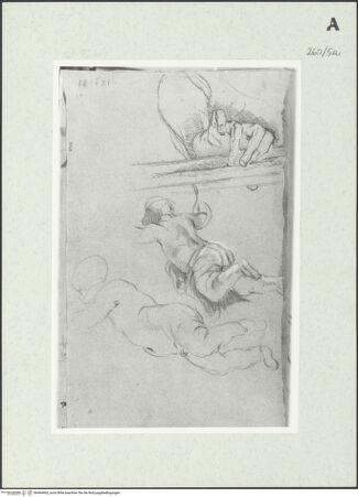 Vorderseite von Istituto Nazionale per la Grafica [https://www.deutsche-digitale-bibliothek.de/content/lizenzen/rv-ez/] Studien zu Putten. Armstudie - , bh464462_recto. Foto.