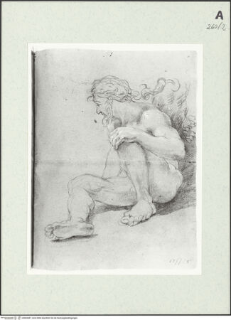 Vorderseite von Istituto Nazionale per la Grafica [https://www.deutsche-digitale-bibliothek.de/content/lizenzen/rv-ez/] Aktstudie zu einem sitzenden Mann - , bh464487_recto. Foto.