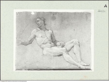 Vorderseite von Istituto Nazionale per la Grafica [https://www.deutsche-digitale-bibliothek.de/content/lizenzen/rv-ez/] Aktstudie zu einem sitzenden Mann - , bh464490_recto. Foto.