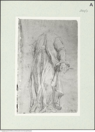 Vorderseite von Istituto Nazionale per la Grafica [https://www.deutsche-digitale-bibliothek.de/content/lizenzen/rv-ez/] Studie zu einer bekleideten Gestalt - , bh464582_recto. Foto.