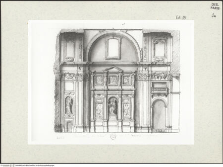 Vorderseite von Bibliothèque Nationale, Paris [https://www.deutsche-digitale-bibliothek.de/content/lizenzen/rv-ez/] Cappella Paolina und Grabmonument Clemens VIII., Santa Maria Maggiore, Rom - , bh464640_recto. Foto.