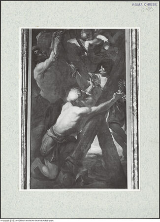 Vorderseite von Sopr. BAS ROMA [https://rightsstatements.org/page/CNE/1.0/] Martyrium des heiligen Andreas - , bh465254_recto. Foto.