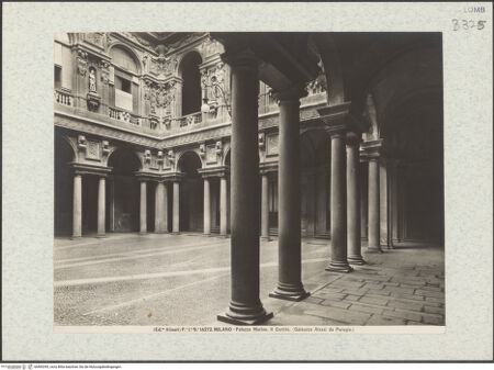 Vorderseite von Alinari [https://www.deutsche-digitale-bibliothek.de/content/lizenzen/rv-ez/] Palazzo Marino - Innenansicht, bh465395_recto. Foto.