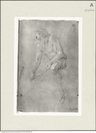 Vorderseite von Istituto Nazionale per la Grafica [https://www.deutsche-digitale-bibliothek.de/content/lizenzen/rv-ez/] Aktstudie zu einem sitzenden Mann mit Seil - , bh465486_recto. Foto.