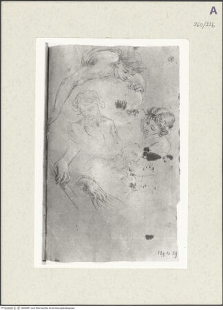 Vorderseite von Istituto Nazionale per la Grafica [https://www.deutsche-digitale-bibliothek.de/content/lizenzen/rv-ez/] Studien zu Engeln - , bh465487_recto. Foto.