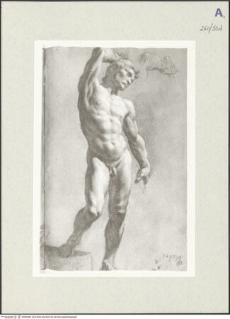 Vorderseite von Istituto Nazionale per la Grafica [https://www.deutsche-digitale-bibliothek.de/content/lizenzen/rv-ez/] Männliche Aktstudie - , bh465489_recto. Foto.