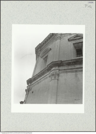 Vorderseite von Bibliotheca Hertziana [https://www.deutsche-digitale-bibliothek.de/content/lizenzen/rv-fz/] Santa Maria della ConsolazioneSüdapsis - Südostflanke, Detail, bh465537_recto. Foto: Krautheimer, Richard.