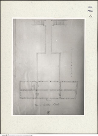 Vorderseite von Bibliothèque Nationale, Paris [https://www.deutsche-digitale-bibliothek.de/content/lizenzen/rv-ez/] Grundriss des Palazzo Grande der Villa Ludovisi-Boncampagni, Rom - , bh466082_recto. Foto.