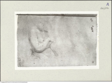 Vorderseite von Istituto Nazionale per la Grafica [https://www.deutsche-digitale-bibliothek.de/content/lizenzen/rv-ez/] Aktstudie zu einer sitzenden Frau in Halbfigur - , bh466152_recto. Foto.