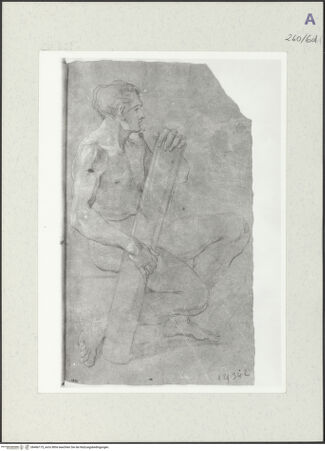 Vorderseite von Istituto Nazionale per la Grafica [https://www.deutsche-digitale-bibliothek.de/content/lizenzen/rv-ez/] Aktstudie zu einem sitzenden Mann - , bh466175_recto. Foto.