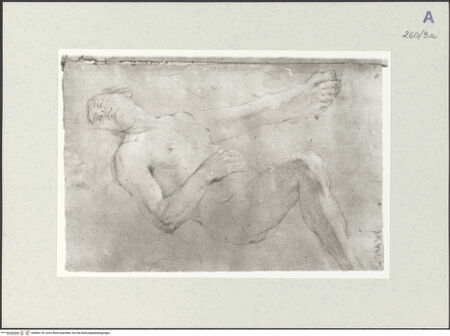 Vorderseite von Istituto Nazionale per la Grafica [https://www.deutsche-digitale-bibliothek.de/content/lizenzen/rv-ez/] Aktstudie zu einem schlafenden Mann - , bh466178_recto. Foto.