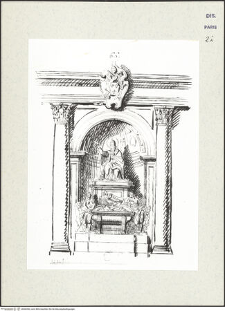 Vorderseite von Bibliothèque Nationale, Paris [https://www.deutsche-digitale-bibliothek.de/content/lizenzen/rv-ez/] Grabmal Papst Urbans VIII. in Sankt Peter - , bh466540_recto. Foto.