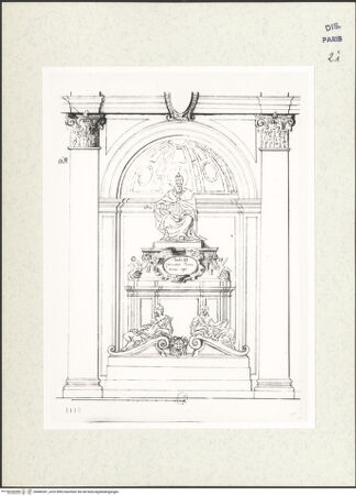Vorderseite von Bibliothèque Nationale, Paris [https://www.deutsche-digitale-bibliothek.de/content/lizenzen/rv-ez/] Grabmal Papst Pauls III. in Sankt Peter - , bh466541_recto. Foto.