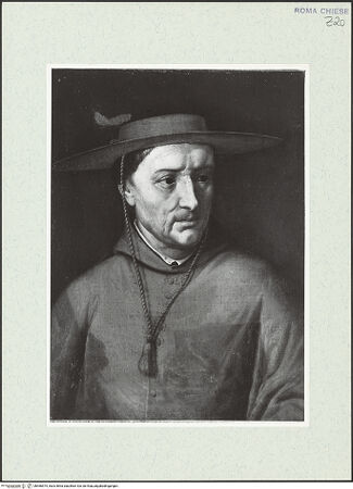 Vorderseite von Sopr. BAS ROMA [https://www.deutsche-digitale-bibliothek.de/content/lizenzen/rv-ez/] Bildnis von Kardinal Pileo de Prata, Erzbischof von Ravenna - , bh466575_recto. Foto.