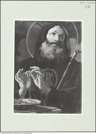 Vorderseite von Sopr. BAS ROMA [https://www.deutsche-digitale-bibliothek.de/content/lizenzen/rv-ez/] Der heilige Francesco di Paola - , bh466577_recto. Foto.