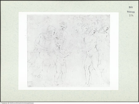 Vorderseite von Biblioteca Reale [https://www.deutsche-digitale-bibliothek.de/content/lizenzen/rv-ez/] Skizzenbuch mit Antiken (Contraffazioni)Mythologische Szene - , bh466592_recto. Foto.