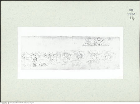 Vorderseite von Biblioteca Reale [https://www.deutsche-digitale-bibliothek.de/content/lizenzen/rv-ez/] Skizzenbuch mit Antiken (Contraffazioni)Ornamentstudien - , bh466610_recto. Foto.