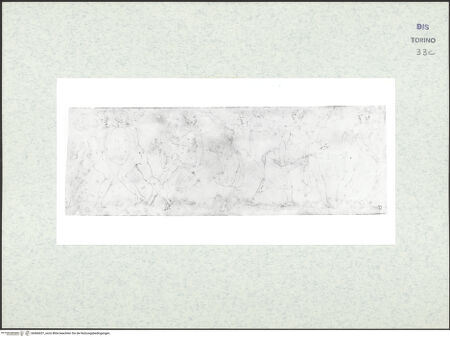 Vorderseite von Biblioteca Reale [https://www.deutsche-digitale-bibliothek.de/content/lizenzen/rv-ez/] Skizzenbuch mit Antiken (Contraffazioni)Raub der Sabinerinnen - , bh466657_recto. Foto.