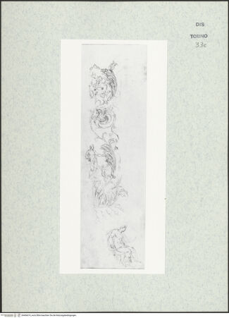 Vorderseite von Biblioteca Reale [https://www.deutsche-digitale-bibliothek.de/content/lizenzen/rv-ez/] Skizzenbuch mit Antiken (Contraffazioni)Ornamentstudien - , bh466674_recto. Foto.