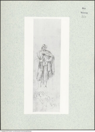 Vorderseite von Biblioteca Reale [https://www.deutsche-digitale-bibliothek.de/content/lizenzen/rv-ez/] Skizzenbuch mit Antiken (Contraffazioni)Cato Uticensis, geflügelter Putto - , bh466677_recto. Foto.