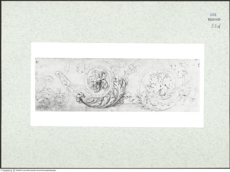 Vorderseite von Biblioteca Reale [https://www.deutsche-digitale-bibliothek.de/content/lizenzen/rv-ez/] Skizzenbuch mit Antiken (Contraffazioni)Akanthusranke nach antikem Relief - , bh466697_recto. Foto.