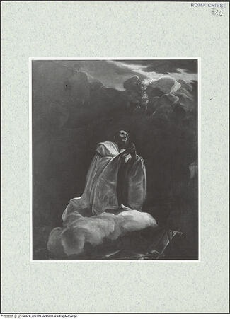 Vorderseite von Sopr. BAS ROMA [https://www.deutsche-digitale-bibliothek.de/content/lizenzen/rv-ez/] Der heilige Bernardo Tolomei in Ekstase - , bh466711_recto. Foto.