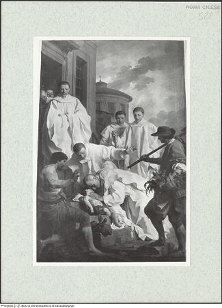 Vorderseite von Sopr. BAS ROMA [https://www.deutsche-digitale-bibliothek.de/content/lizenzen/rv-ez/] Wunder des heiligen Benedikt - , bh466724_recto. Foto.