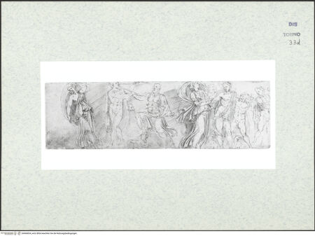 Vorderseite von Biblioteca Reale [https://www.deutsche-digitale-bibliothek.de/content/lizenzen/rv-ez/] Skizzenbuch mit Antiken (Contraffazioni)Thiasos des Bacchus - , bh466834_recto. Foto.