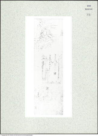 Vorderseite von Biblioteca Reale [https://www.deutsche-digitale-bibliothek.de/content/lizenzen/rv-ez/] Skizzenbuch mit Antiken (Contraffazioni)Decke mit Stuckornament, Groteskenstudien - , bh466846_recto. Foto.