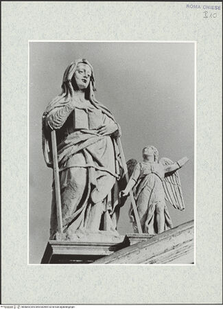 Vorderseite von Sopr. BAS ROMA [https://www.deutsche-digitale-bibliothek.de/content/lizenzen/rv-ez/] Die heilige Francesca Romana und der Schutzengel - , bh466854_recto. Foto.