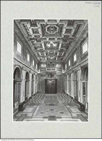 Vorderseite von Sopr. BAS ROMA [https://www.deutsche-digitale-bibliothek.de/content/lizenzen/rv-ez/] Santa Maria Nova - Innenansicht Richtung Eingang, bh466864_recto. Foto.