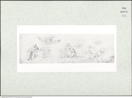 Vorderseite von Biblioteca Reale [https://www.deutsche-digitale-bibliothek.de/content/lizenzen/rv-ez/] Skizzenbuch mit Antiken (Contraffazioni)Opfer von Kain und Abel, Kain erschlägt Abel - , bh467083_recto. Foto.