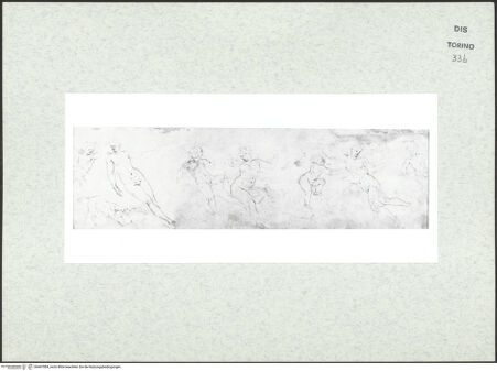 Vorderseite von Biblioteca Reale [https://www.deutsche-digitale-bibliothek.de/content/lizenzen/rv-ez/] Skizzenbuch mit Antiken (Contraffazioni)Ornamentfries mit Nymphen und Putti, Ziege - , bh467084_recto. Foto.