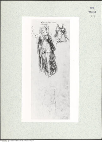 Vorderseite von Biblioteca Reale [https://www.deutsche-digitale-bibliothek.de/content/lizenzen/rv-ez/] Skizzenbuch mit Antiken (Contraffazioni)Diana, weiblicher Torso - , bh467090_recto. Foto.