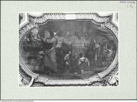 Vorderseite von Sopr. BAS ROMA [https://www.deutsche-digitale-bibliothek.de/content/lizenzen/rv-ez/] Bildzyklus zur Erlösung der MenschheitMoses zerschlägt die Gesetzestafeln - , bh467153_recto. Foto.